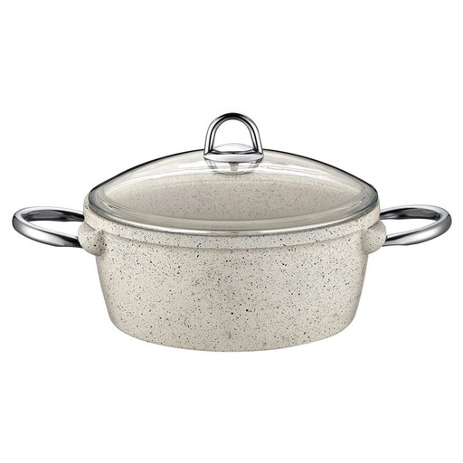 Taç 24cm Döküm Derin Beyaz (Outlet)